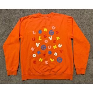 Harry‎ Styles Love On Tour 2023 Sweatshirt SIZE L - Vintage, Shirt Orange